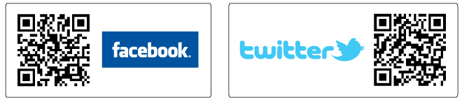 Connect with APC using these QR codes for Facebook and Twitter Connect with Artistic Photo Canvas - QR Codes for Facebook and Twitter