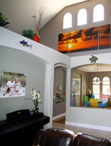 Family portrait and sunset triptych by Kevin Agren